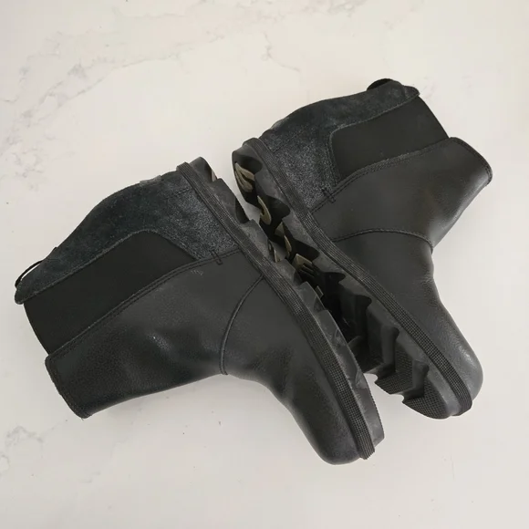 Sorel Joan of Arctic Leather Waterproof Wedge Ankle Boot Size Youth 5/Womens 6 - Picture 9 of 9